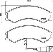 2920801 TEXTAR sada brzdových platničiek kotúčovej brzdy 2920801 TEXTAR