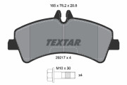 2921702 TEXTAR sada brzdových platničiek kotúčovej brzdy 2921702 TEXTAR