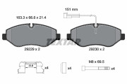 2922902 Sada brzdových destiček, kotoučová brzda epad TEXTAR