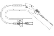 58006100 Tažné lanko, ovládání spojky TEXTAR