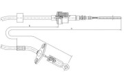 58006200 Tažné lanko, ovládání spojky TEXTAR