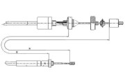 58012900 Tažné lanko, ovládání spojky TEXTAR