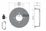 94017100 TEXTAR brzdový bubon 94017100 TEXTAR