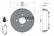 94017500 TEXTAR brzdový bubon 94017500 TEXTAR