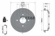 94032600 TEXTAR brzdový bubon 94032600 TEXTAR