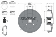 94041500 TEXTAR brzdový bubon 94041500 TEXTAR