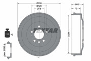 94043900 TEXTAR brzdový bubon 94043900 TEXTAR