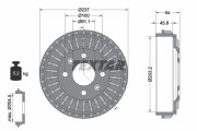 94046200 Brzdový buben TEXTAR