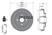 94049800 TEXTAR brzdový bubon 94049800 TEXTAR