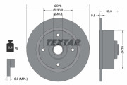 92010300 Brzdový kotouč TEXTAR