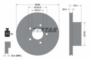92013800 TEXTAR brzdový kotúč 92013800 TEXTAR