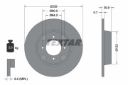 92020600 TEXTAR brzdový kotúč 92020600 TEXTAR