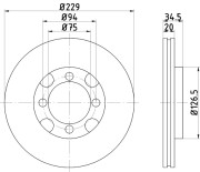 92047100 Brzdový kotouč TEXTAR