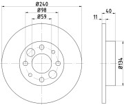 92061200 Brzdový kotouč TEXTAR