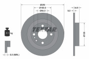 92061700 TEXTAR brzdový kotúč 92061700 TEXTAR