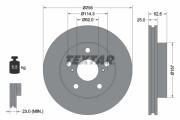 92080800 TEXTAR brzdový kotúč 92080800 TEXTAR