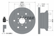93095100 Brzdový kotouč TEXTAR