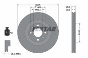 92097100 Brzdový kotouč TEXTAR