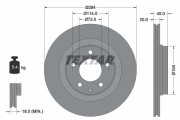 92152800 TEXTAR brzdový kotúč 92152800 TEXTAR