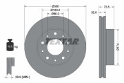 92157303 Brzdový kotouč Shoe Kit Pro TEXTAR