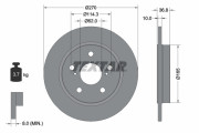 92164003 Brzdový kotouč Shoe Kit Pro TEXTAR