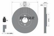 92168503 Brzdový kotouč Shoe Kit Pro TEXTAR