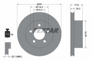 92186803 Brzdový kotouč Shoe Kit Pro TEXTAR