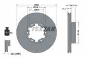 93191900 TEXTAR brzdový kotúč 93191900 TEXTAR