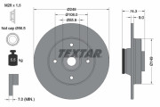 92194100 Brzdový kotouč TEXTAR