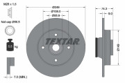 92194103 Brzdový kotouč Shoe Kit Pro TEXTAR