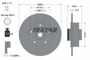 92196000 Brzdový kotouč TEXTAR