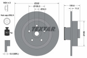92252900 Brzdový kotouč TEXTAR