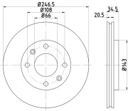 92259803 Brzdový kotouč PRO TEXTAR