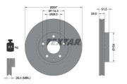 92295003 Brzdový kotouč Shoe Kit Pro TEXTAR