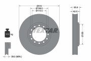 92317403 Brzdový kotouč Shoe Kit Pro TEXTAR