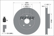 92343403 TEXTAR brzdový kotúč 92343403 TEXTAR