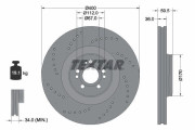92353105 TEXTAR brzdový kotúč 92353105 TEXTAR