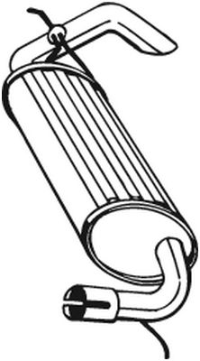 211-393 Zadní tlumič výfuku BOSAL