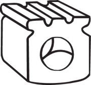 255-045 Gumový popruh, výfukový systém BOSAL