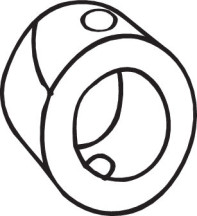 255-609 Gumový popruh, výfukový systém BOSAL