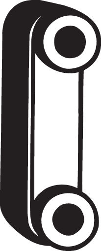 255-360 Gumový popruh, výfukový systém BOSAL