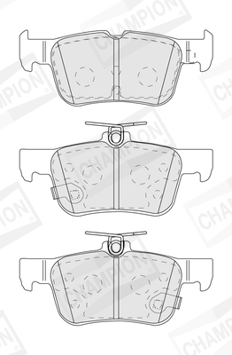 573881CH CHAMPION sada brzdových platničiek kotúčovej brzdy 573881CH CHAMPION