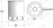 F123/606 Olejový filtr CHAMPION