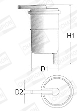 L102/606 CHAMPION palivový filter L102/606 CHAMPION