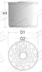 L132/606 CHAMPION palivový filter L132/606 CHAMPION