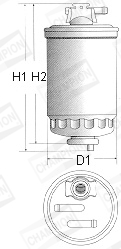 L144/606 Palivový filtr CHAMPION