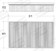 U630/606 CHAMPION vzduchový filter U630/606 CHAMPION