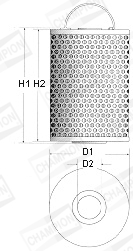 X105/606 Olejový filtr CHAMPION
