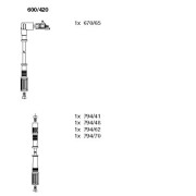 600/420 BREMI sada zapaľovacích káblov 600/420 BREMI