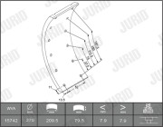 1503025460 JURID sada brzd. obloż., bubn. brzda 1503025460 JURID